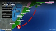 Forecasters from AccuWeather say a coastal storm system forming near the Carolinas will likely bring 1 to 2 inches of rain to the New Jersey region Wednesday night and Thursday.