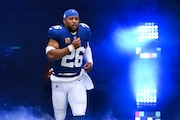 Former Penn State and current New York Giants running back Saquon Barkley was named a finalist for the NFL's Walter Payton Man of the Year award.