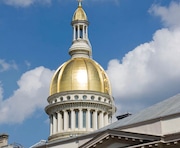 The New Jersey Statehouse dome in Trenton