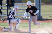 St. Peter's Prep plays in a baseball scrimmage against Xavier High School at the Caven Point Athletic Complex in Jersey City on Thursday, March 21, 2024.