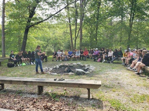Students learn about nature at the New Jersey School of Conservation, Sandyston, N.J.