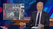 Jon Stewart talked about the controversy over Donald Trump sharing a post on social media that depicted Joe Biden tied up in the back of a truck.